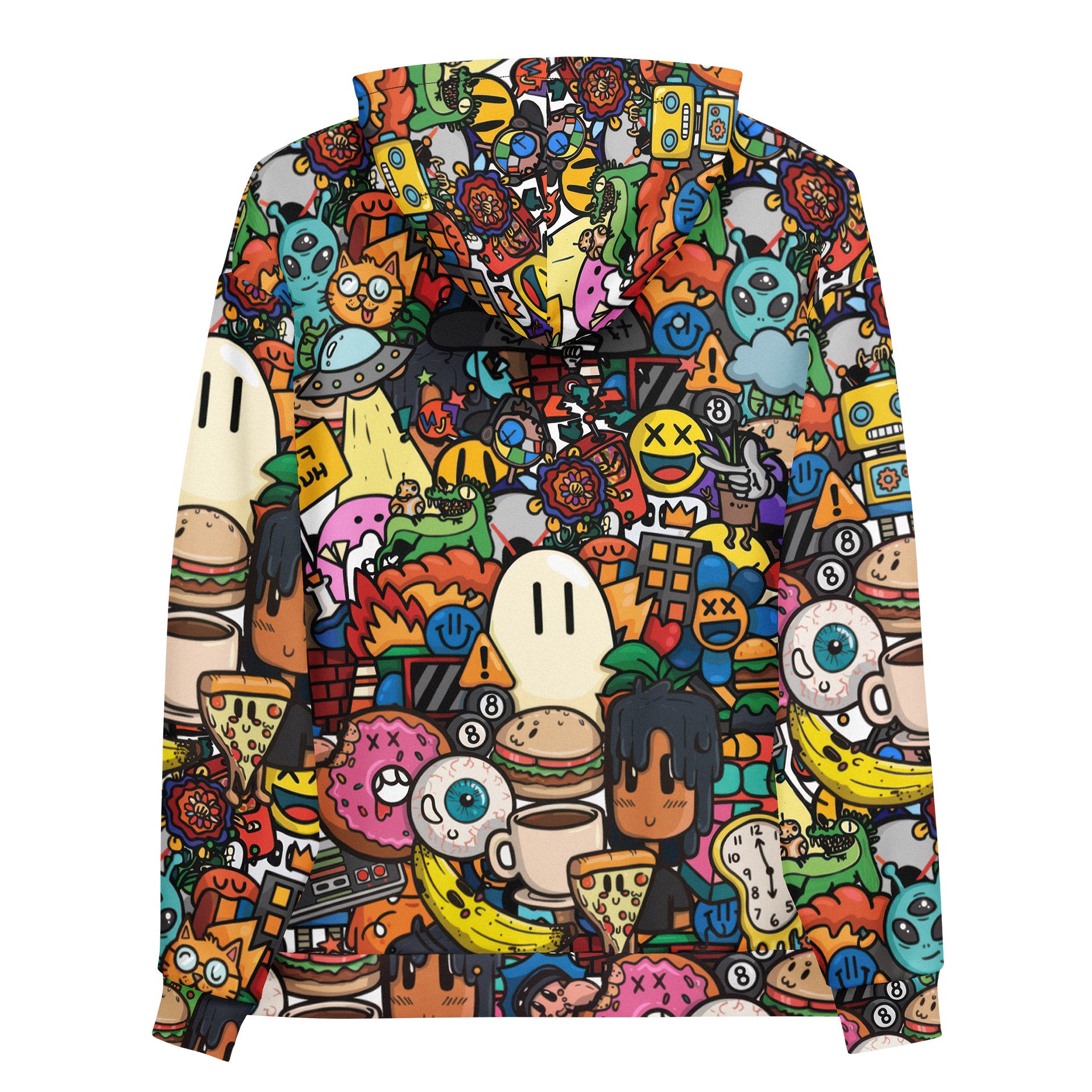 Colorful cartoon-patterned jacket on a white background another earth anime manga otaku tokyo arcade japan animation animeart mangaart animeedit animefan otakulife weeb culture japanlife tokyojapan animecommunity mangalover animeworld geek culture otakuworld animeaesthetic cyberpunk japanvibes animepost mangaedit animeculture otakustyle animefans japaneseart animeclip mangastyle animepage otakufans animevideo tokyoanime arcadejapan gaminganime animecreator japananime digitalart illustration animevibes manga