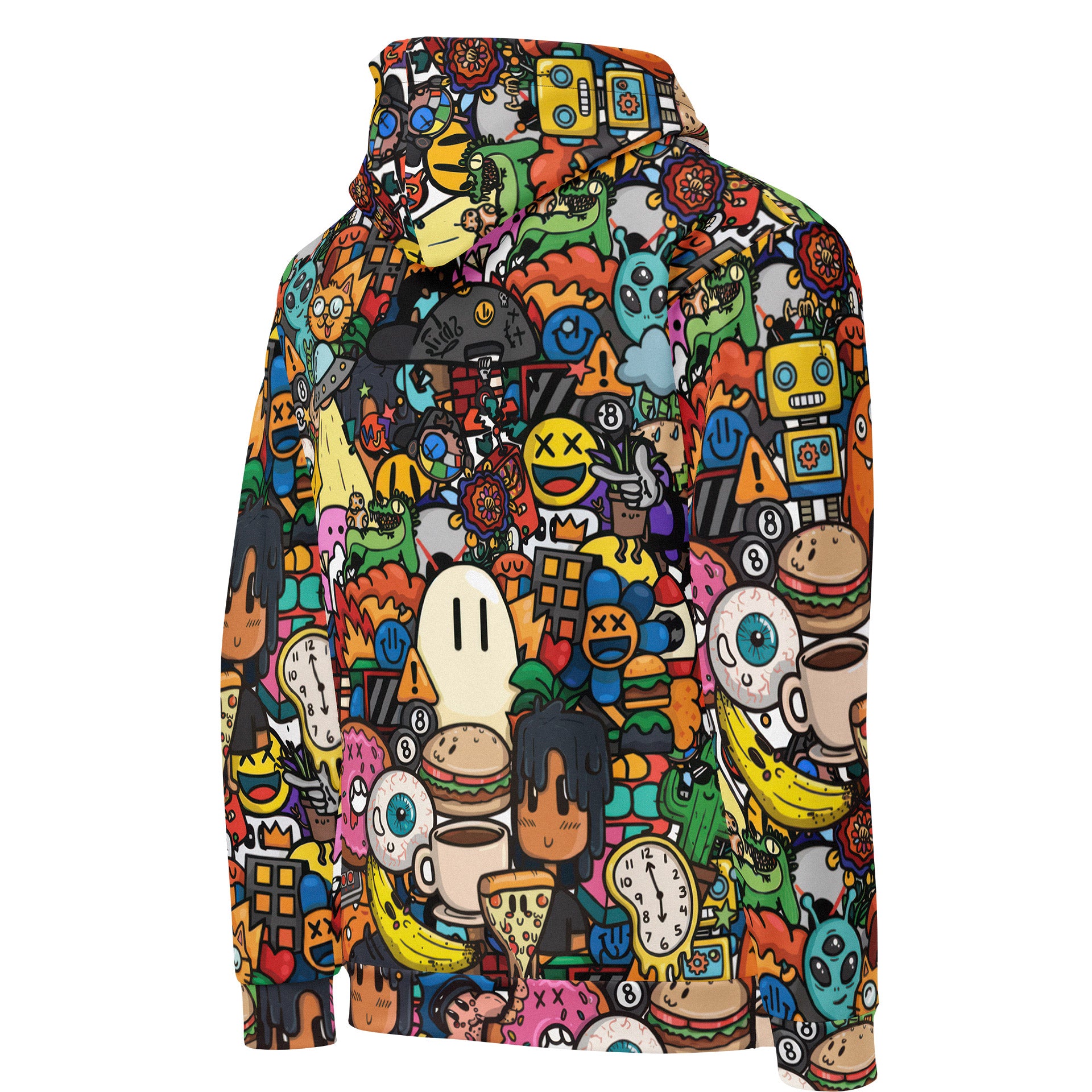 Colorful hoodie with cartoon character pattern on a white background another earth anime manga otaku tokyo arcade japan animation animeart mangaart animeedit animefan otakulife weeb culture japanlife tokyojapan animecommunity mangalover animeworld geek culture otakuworld animeaesthetic cyberpunk japanvibes animepost mangaedit animeculture otakustyle animefans japaneseart animeclip mangastyle animepage otakufans animevideo tokyoanime arcadejapan gaminganime animecreator japananime digitalart illustration ani