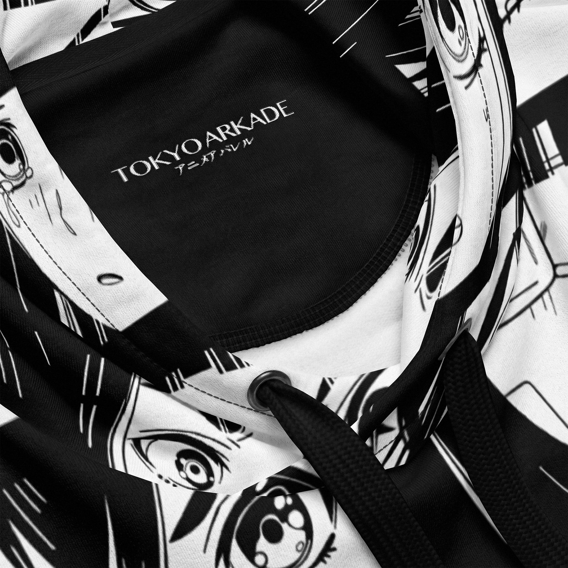 Black bag with 'TOKYO ARKADE' logo on a white background with black and white graphic design. ninja médico Naruto, Sakura habilidades, Sakura fuerza, Sakura Tsunade aprendiz, Equipo 7 Naruto, Sakura evolución, Sakura poder, Sakura pelea Naruto