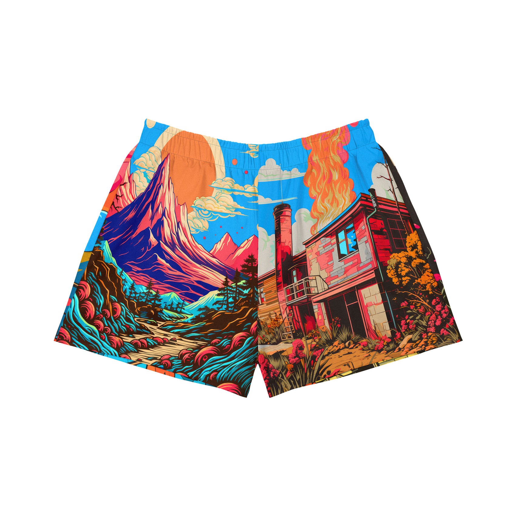 Season is an athletic women's short, comfy and made from such a versatile fabric that you won't feel out of place at any sports event. And, of course, they have pockets. Each piece is meticulously printed, cut, and hand-sewn.