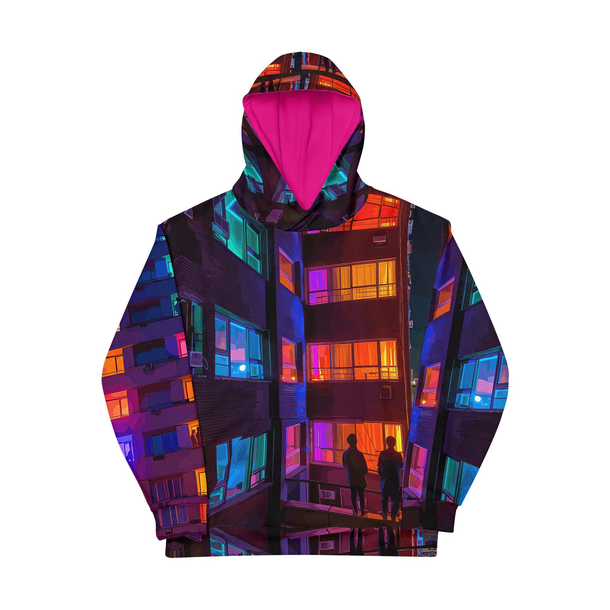 Unisex comfy relaxed fit hoodie has a soft outside with a vibrant print and an even softer brushed fleece inside. Precisely printed, cut & hand sewn.