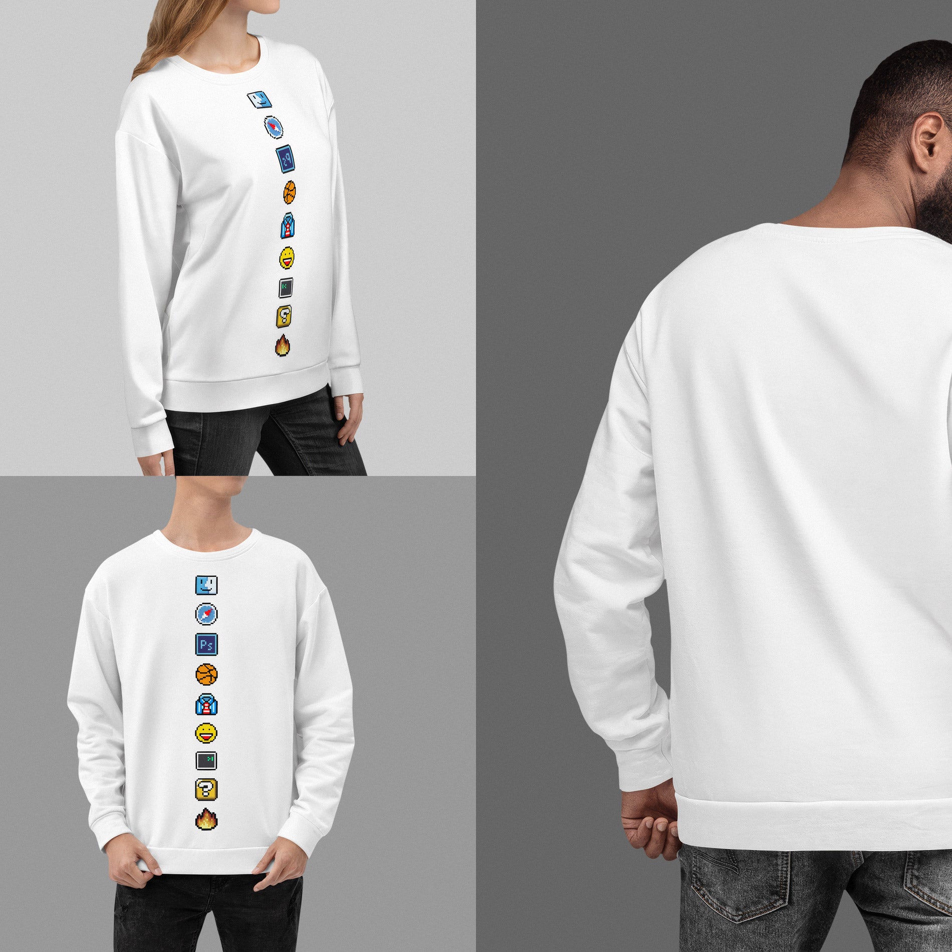 digital pixel sweatshirt